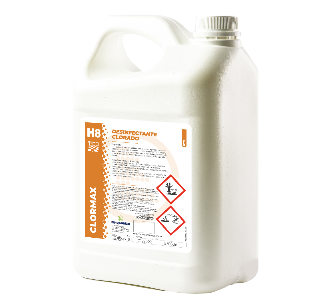 CLORMAX - Detergente Clorado Áreas Alimentares (5L)